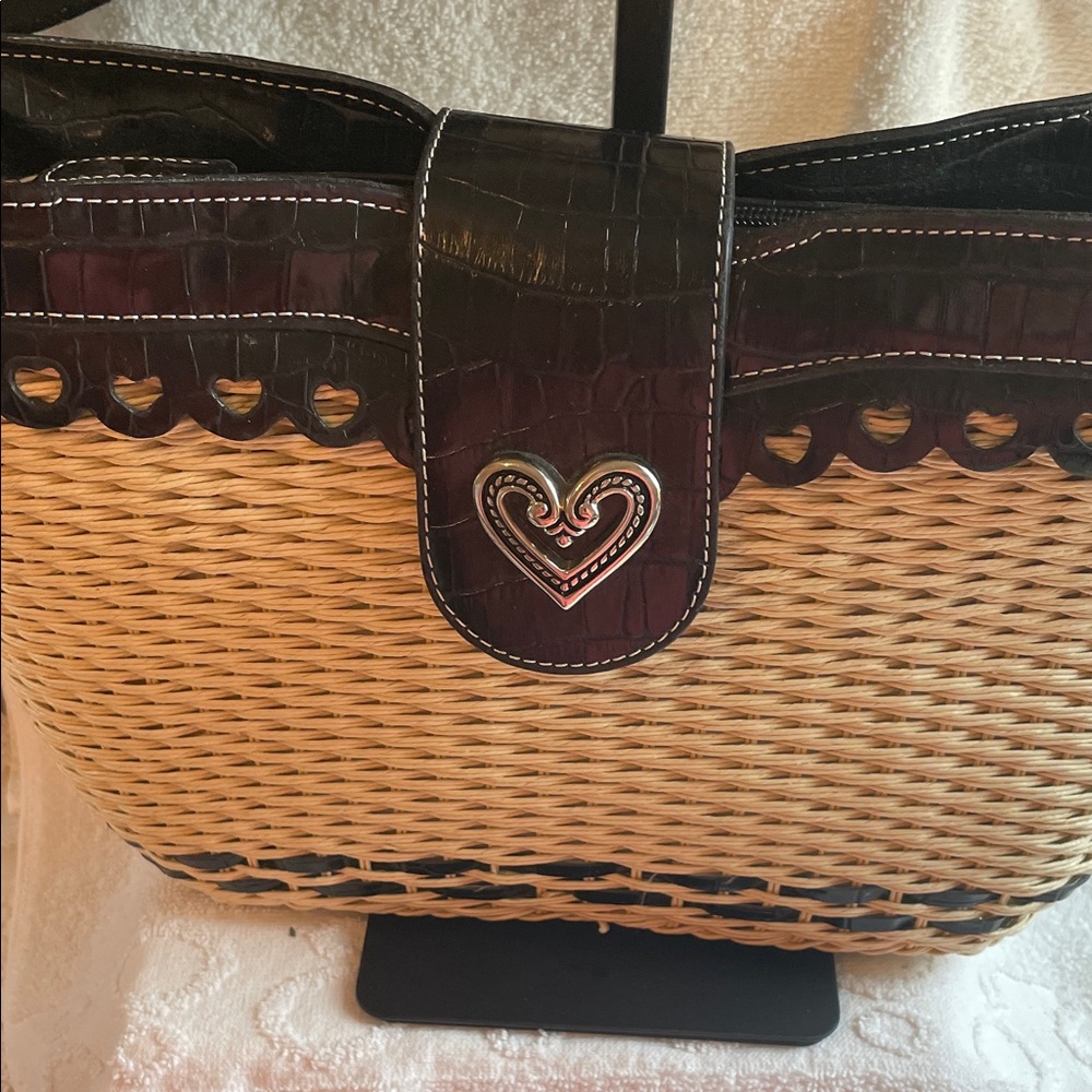 Women’s Woven Tote with Black Accents
